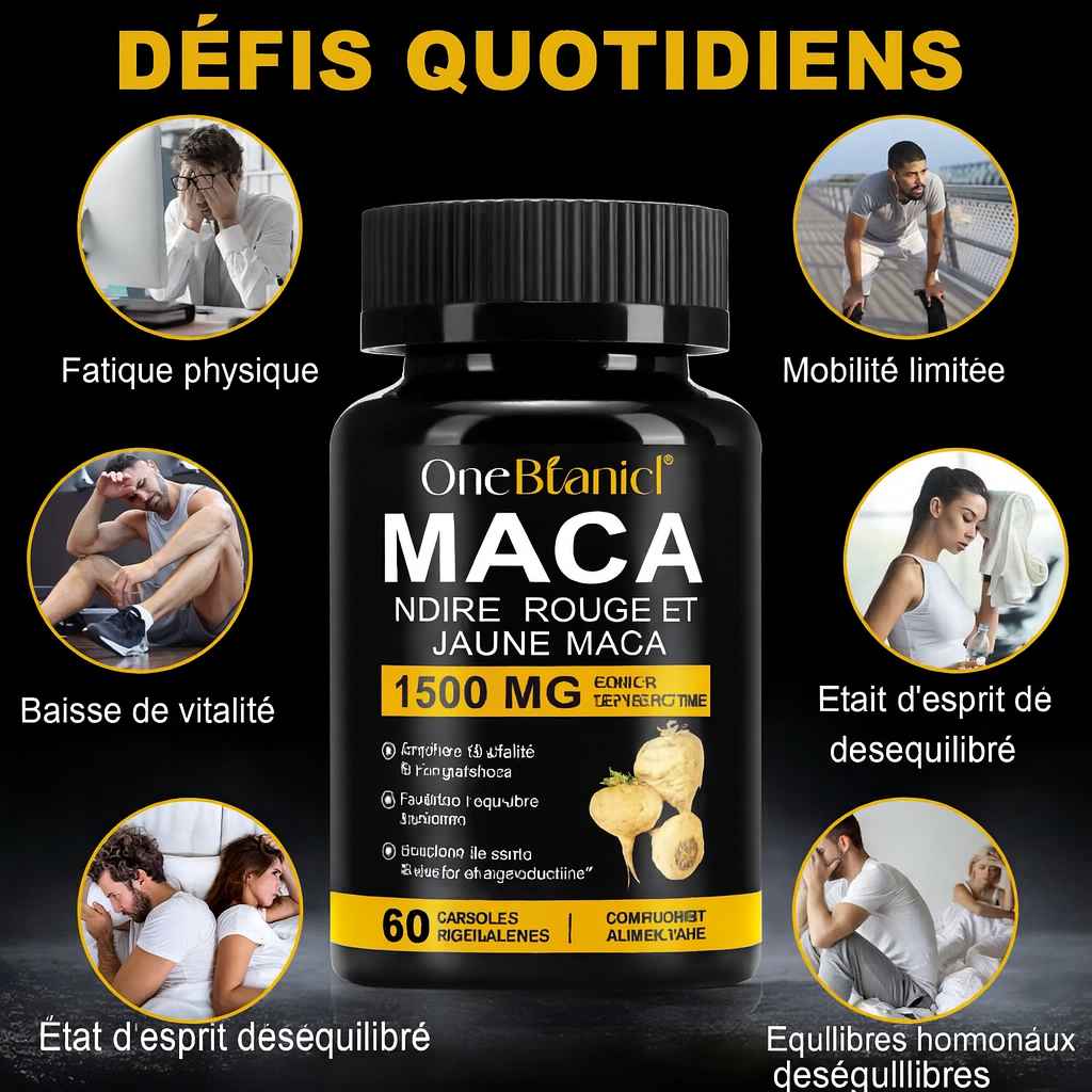 Maca Noire Bio Ultra-Concentrée – Boost Naturel de Testostérone, Libido & Énergie