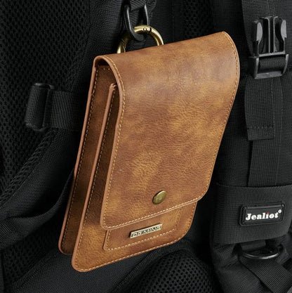 Étui de téléphone en cuir avec clip de ceinture